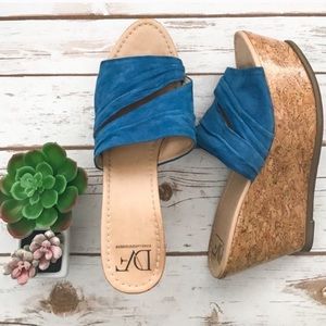 Diane von Furstenberg Cork Platform Wedge Sandals
